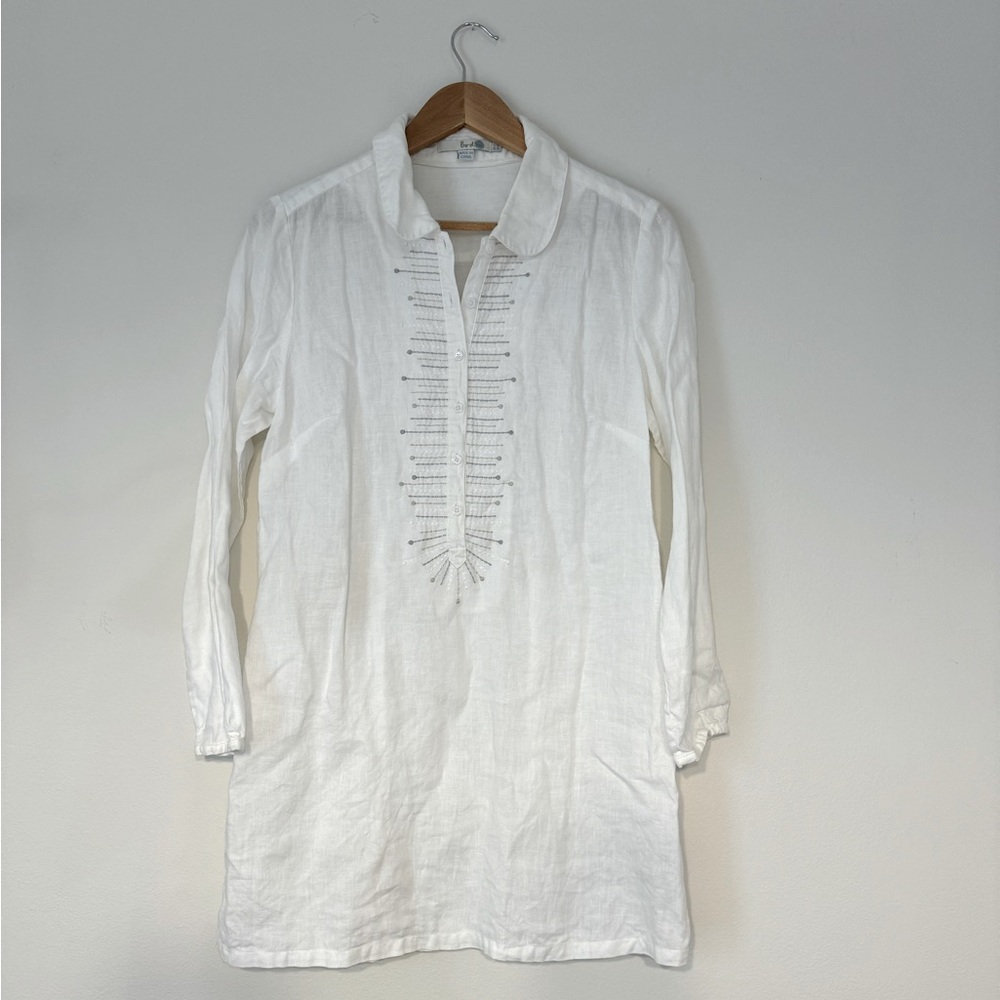 BODEN 100% Linen White Long Seeve Shirt